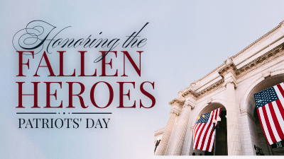 Minimalist Patriot's Day Facebook event cover Image Preview