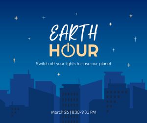 Earth Hour Cityscape Facebook post