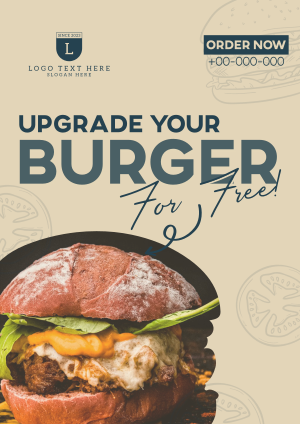 Free Burger Upgrade Flyer Image Preview