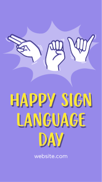 Hey, Happy Sign Language Day! Instagram Reel Design