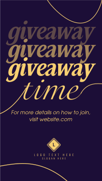 Elegant Giveaway Instagram Reel Design