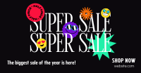 Funky Smiley Super Sale Facebook ad Image Preview