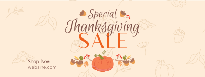 Special Thanksgiving Sale Facebook cover Image Preview