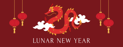 New Year of the Dragon Facebook cover Image Preview