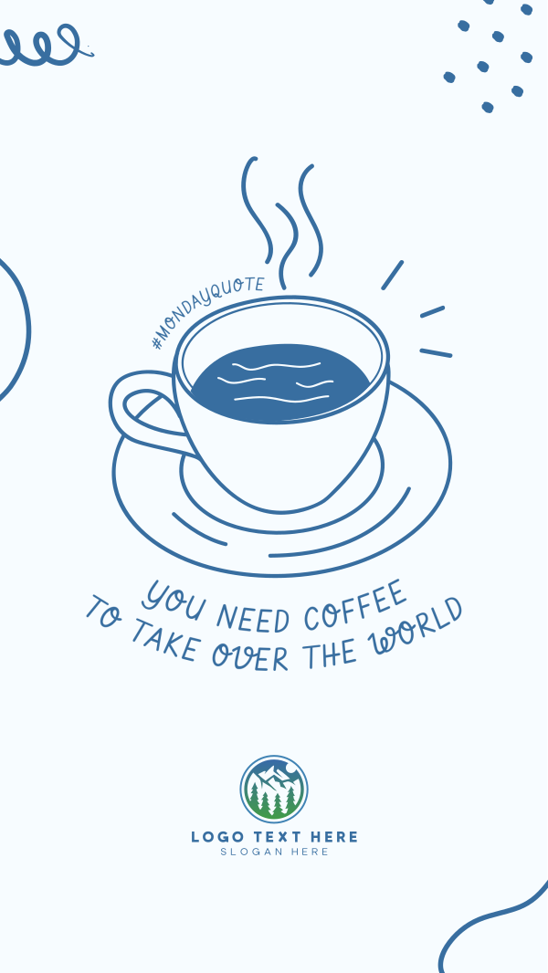 Monday Coffee Quote Facebook Story Design Image Preview