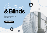 Curtains & Blinds Installation Postcard Image Preview