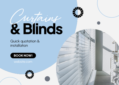 Curtains & Blinds Installation Postcard Image Preview