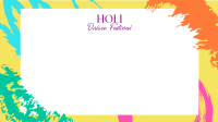 Holi Festival Zoom Background Design