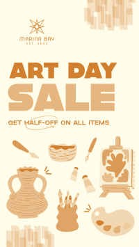 Art Materials Sale YouTube Short Image Preview