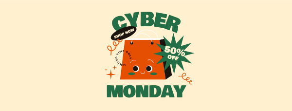 Cyber Monday Sale Facebook Cover Design Image Preview
