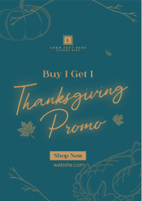 Thanksgiving Buy 1 Get 1 Flyer Image Preview