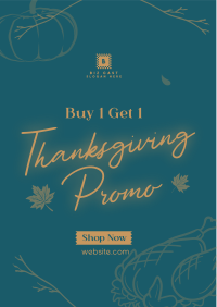 Thanksgiving Buy 1 Get 1 Flyer Image Preview