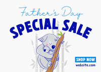 Father's Day Koala Sale Postcard Image Preview