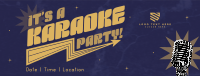 Sparkly Karaoke Party Facebook cover Image Preview
