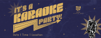 Sparkly Karaoke Party Facebook cover Image Preview