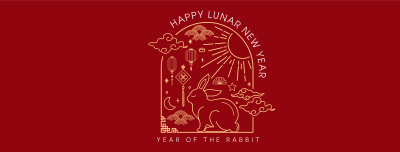Lunar Rabbit Facebook cover Image Preview