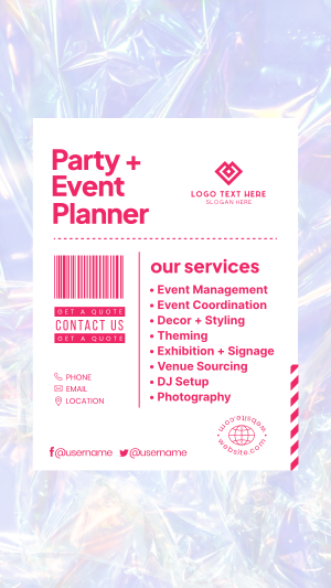 Fun Party Planner Instagram story Image Preview