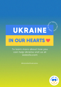Ukraine In Our Hearts Flyer Design