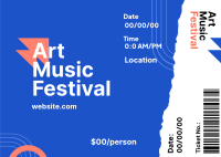 Art Music Fest Postcard Image Preview
