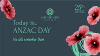 Anzac Day Message Facebook Event Cover Design