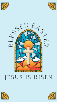 Easter Stained Glass Instagram Reel Image Preview