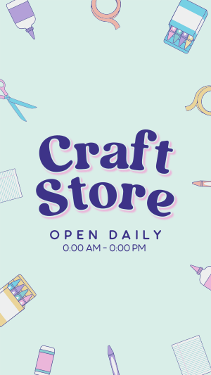 Kawaii Craft Shop Facebook story Image Preview