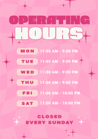 Quirky Operating Hours Poster Preview