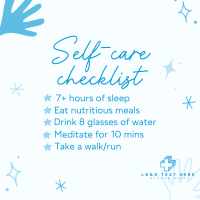 Self care checklist Instagram Post Design
