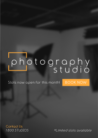 Sleek Photo Studio Flyer Design