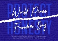 World Press Freedom Postcard Design