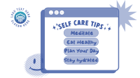 Self Care Tips Facebook Event Cover Design