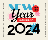 Countdown to New Year Facebook Post Design