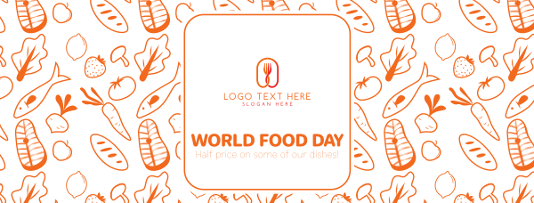 World Food Day Pattern Facebook Cover Design Image Preview