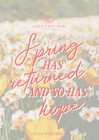 Spring Hope Quote Poster Preview