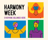 Harmony Diverse People Facebook Post Design
