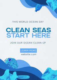 Ocean Day Clean Up Drive Poster Image Preview