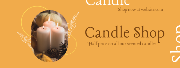 Candle Discount Facebook Cover Design Image Preview