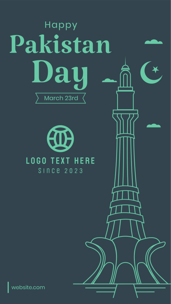 Pakistan Tower Instagram Story Design Image Preview