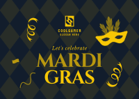 Mardi Gras Celebration Postcard Image Preview