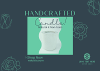 Handcrafted Candle Shop Postcard Design