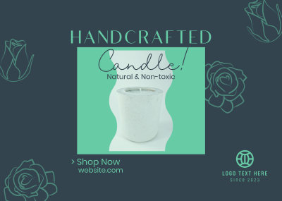 Handcrafted Candle Shop Postcard Image Preview