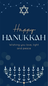 Festive Hanukkah Lights Instagram reel Image Preview