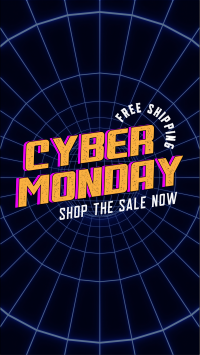 Vaporwave Cyber Monday Facebook story Image Preview