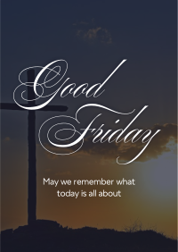 Good Friday Crucifix Greeting Flyer Image Preview