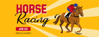 Vintage Horse Racing Facebook Cover Image Preview