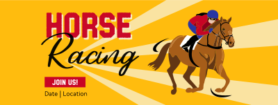 Vintage Horse Racing Facebook cover Image Preview