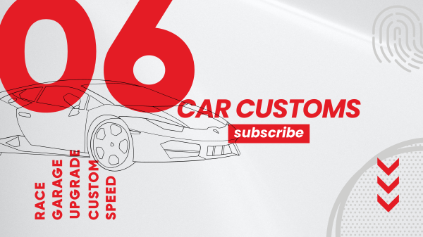 Car Custom YouTube Banner Design Image Preview