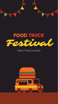 Festive Food Truck Instagram story Image Preview