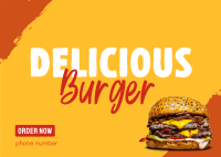 Burger Hunter Postcard Design