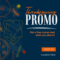 Hey it's Thanksgiving Promo Instagram post Image Preview